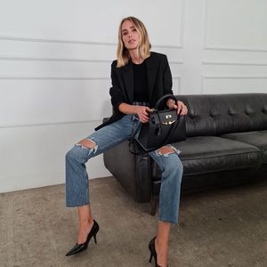 Anine Bing Lara Cotton Jean In Destructed Piedmont